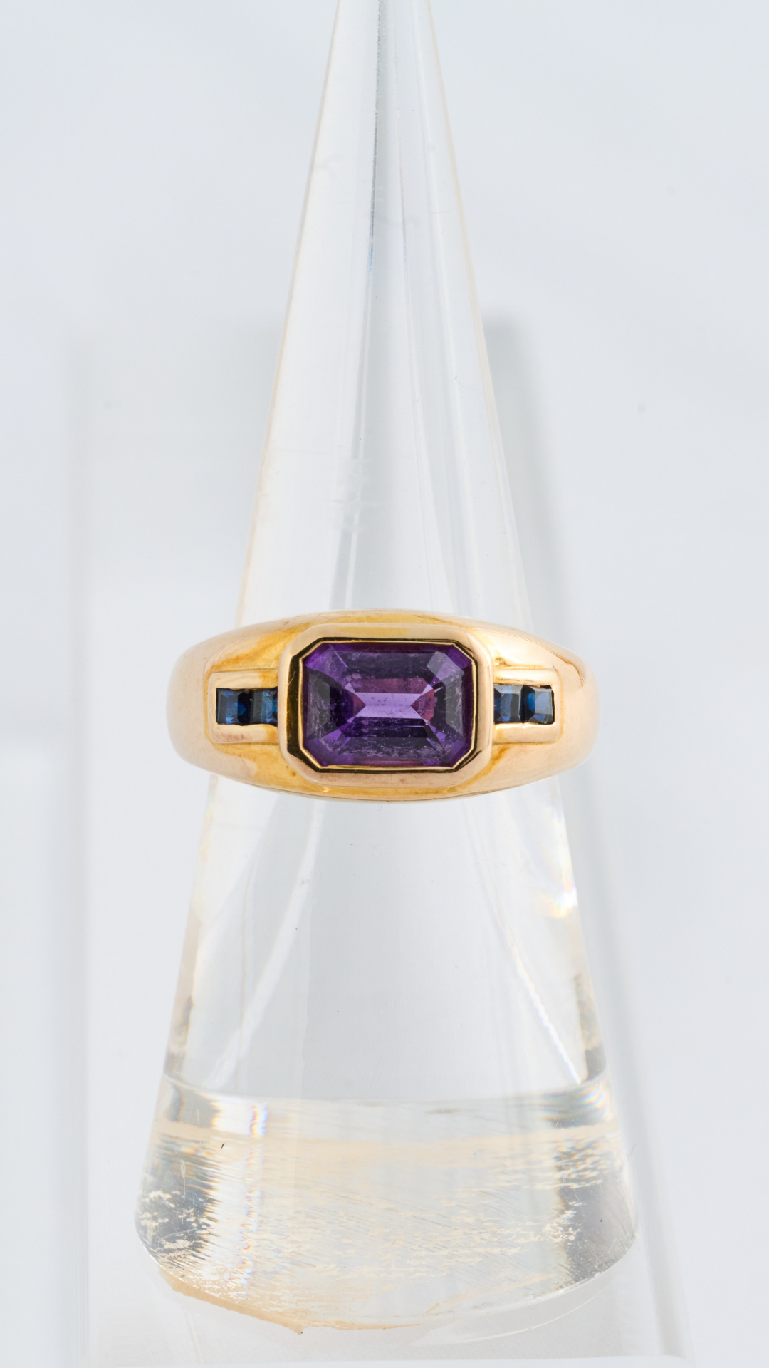 9ct Gold Amethyst & Sapphire Ring