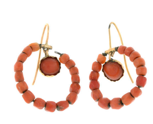 642 Coral Drop Earrings