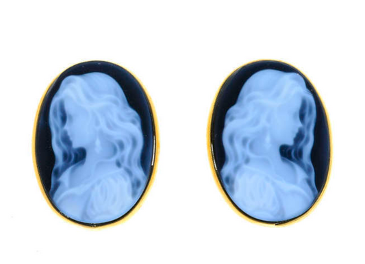 682 Portrait Cameo Earrings