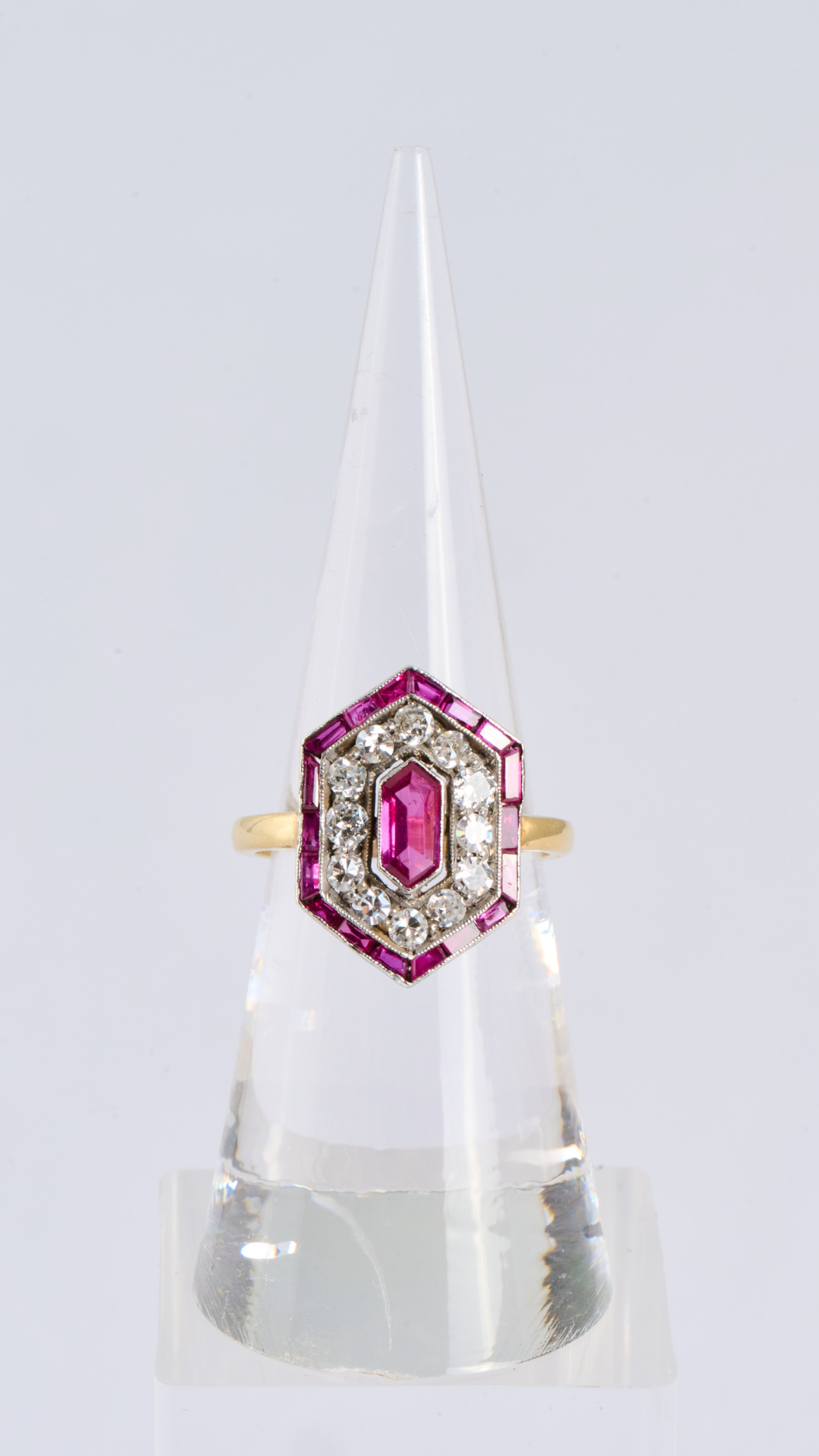 126 Art Deco Ruby Diamond Ring