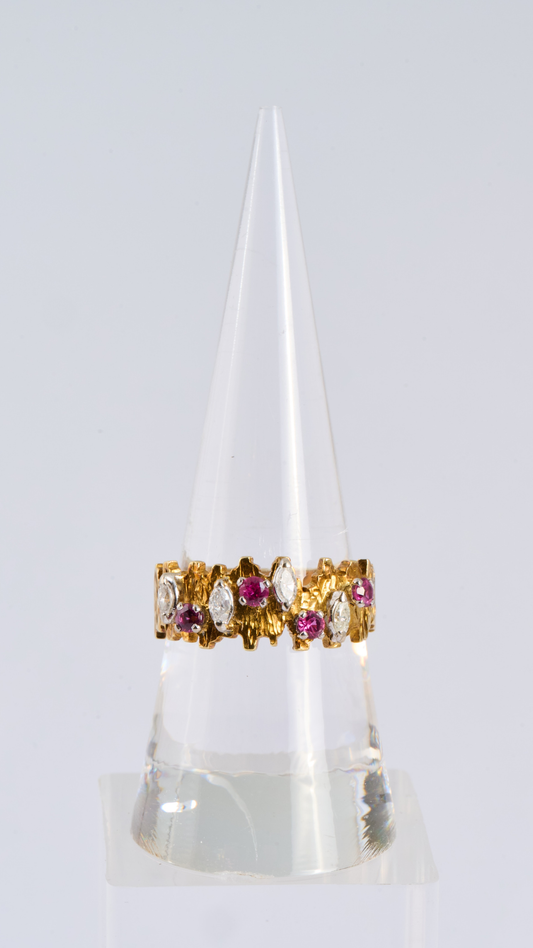 20 Marquise Cut Ruby Diamond Ring