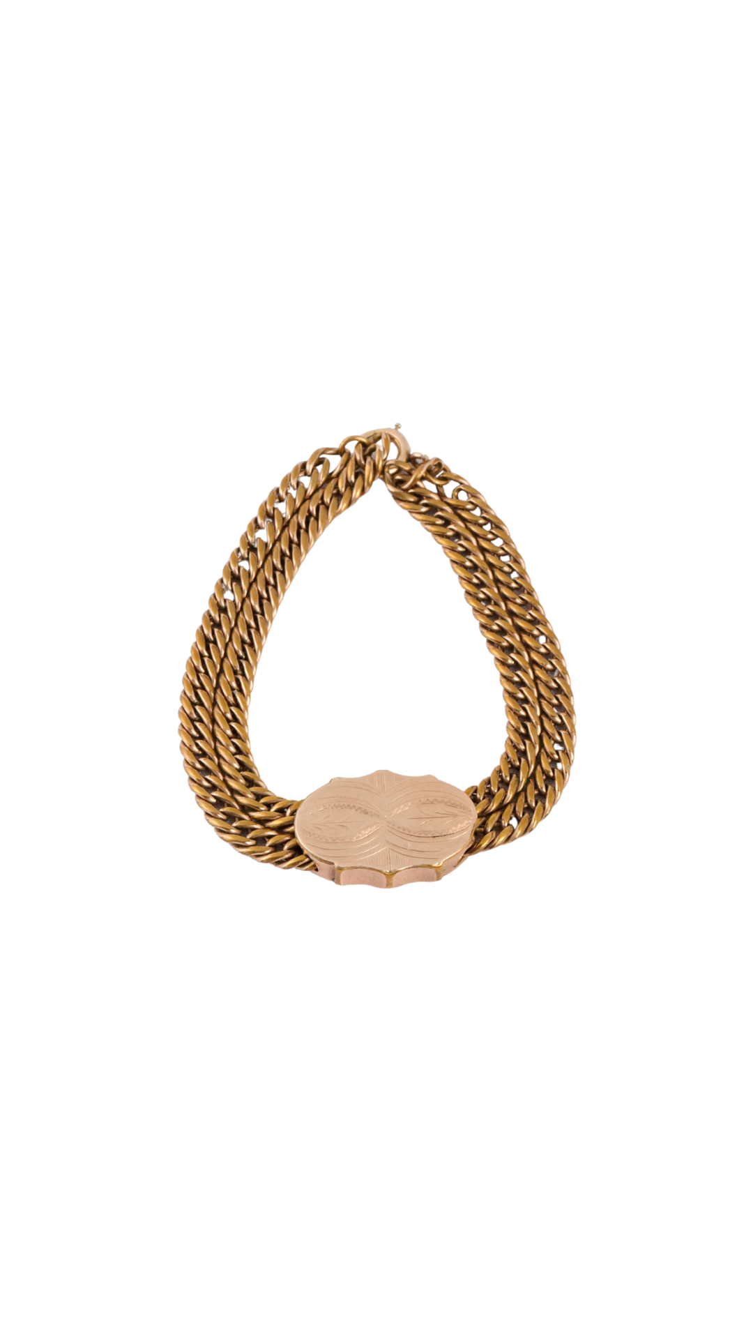 223 Gold Slide On Rolled Chain Bracelet