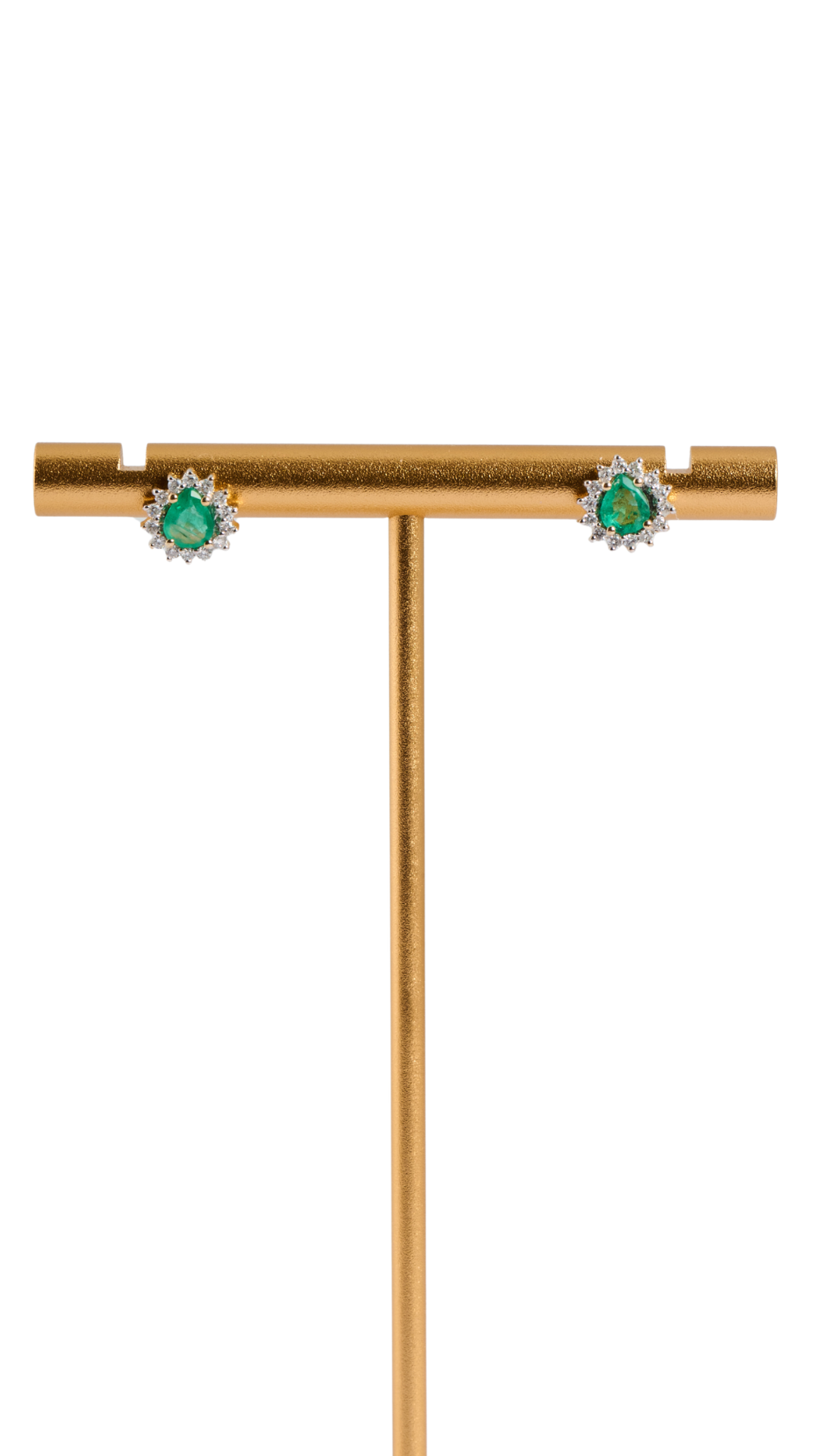 167 Emerald Diamond Stud Earrings