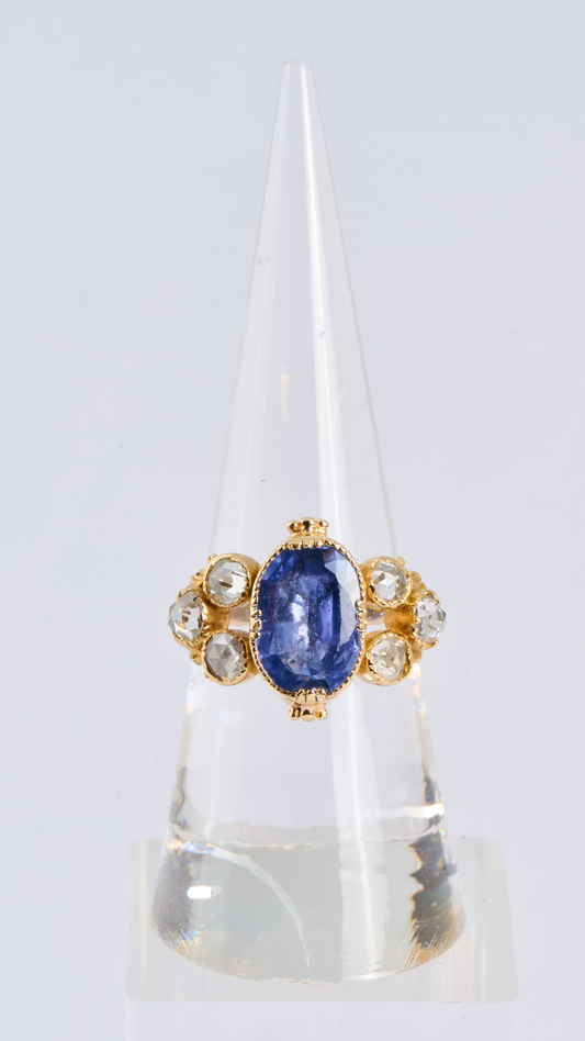 85 Sapphire Diamond Ring