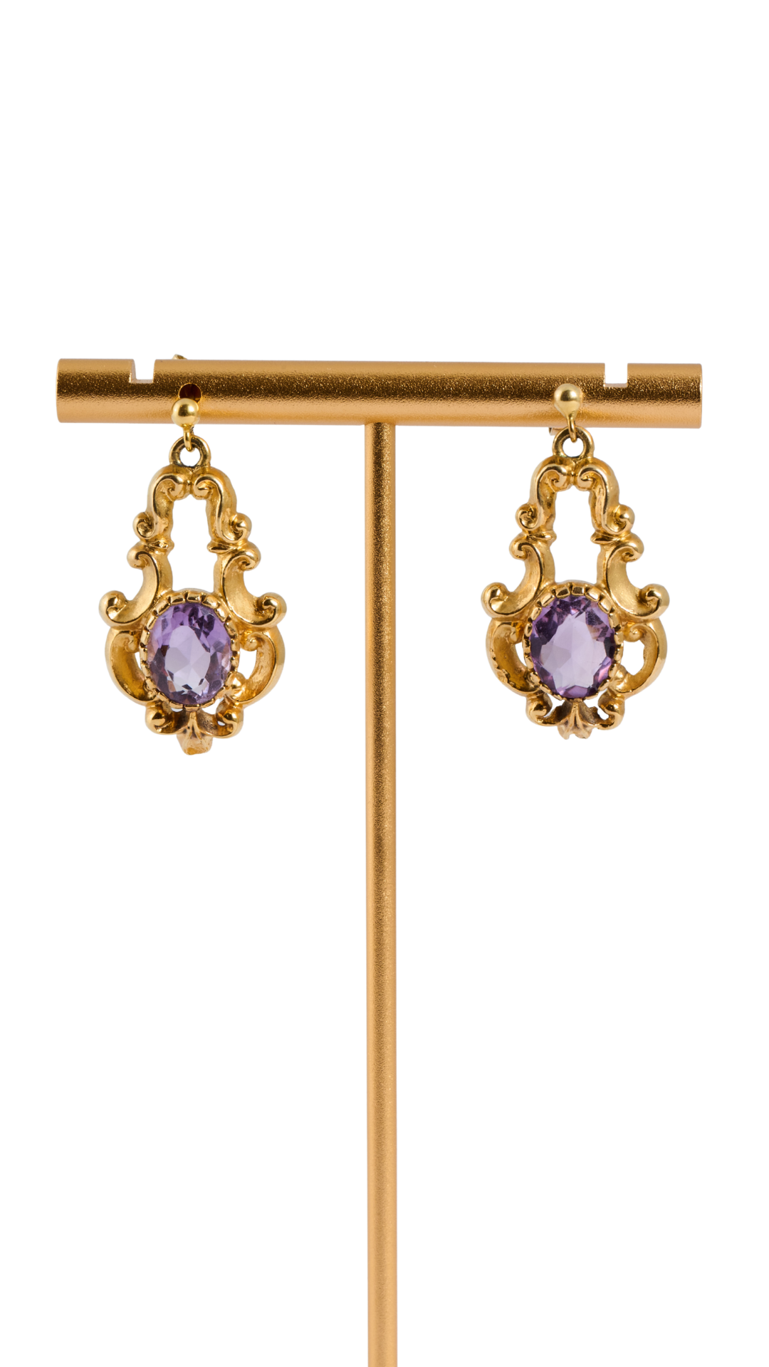 169 Amethyst Drop Earrings