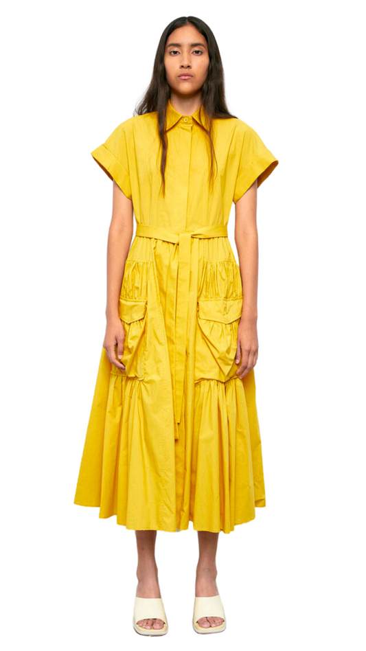 26 Yellow Dress W Belt