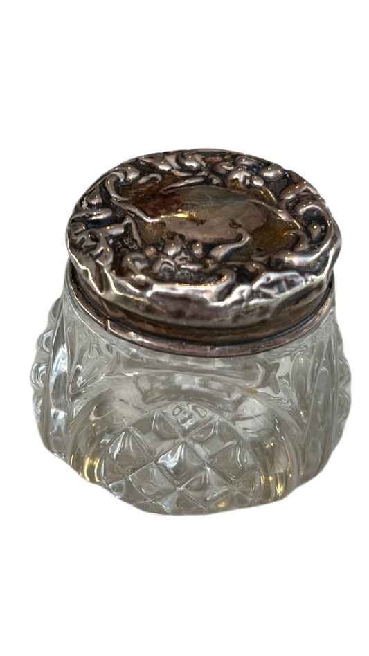 Small Vanity Jar Sterling Lid