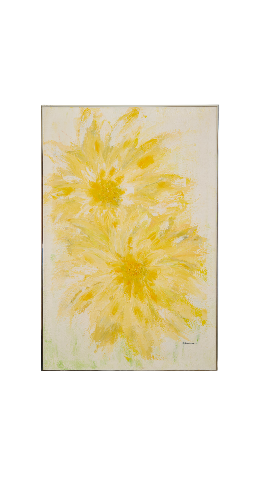 White & Yellow Floral Painting