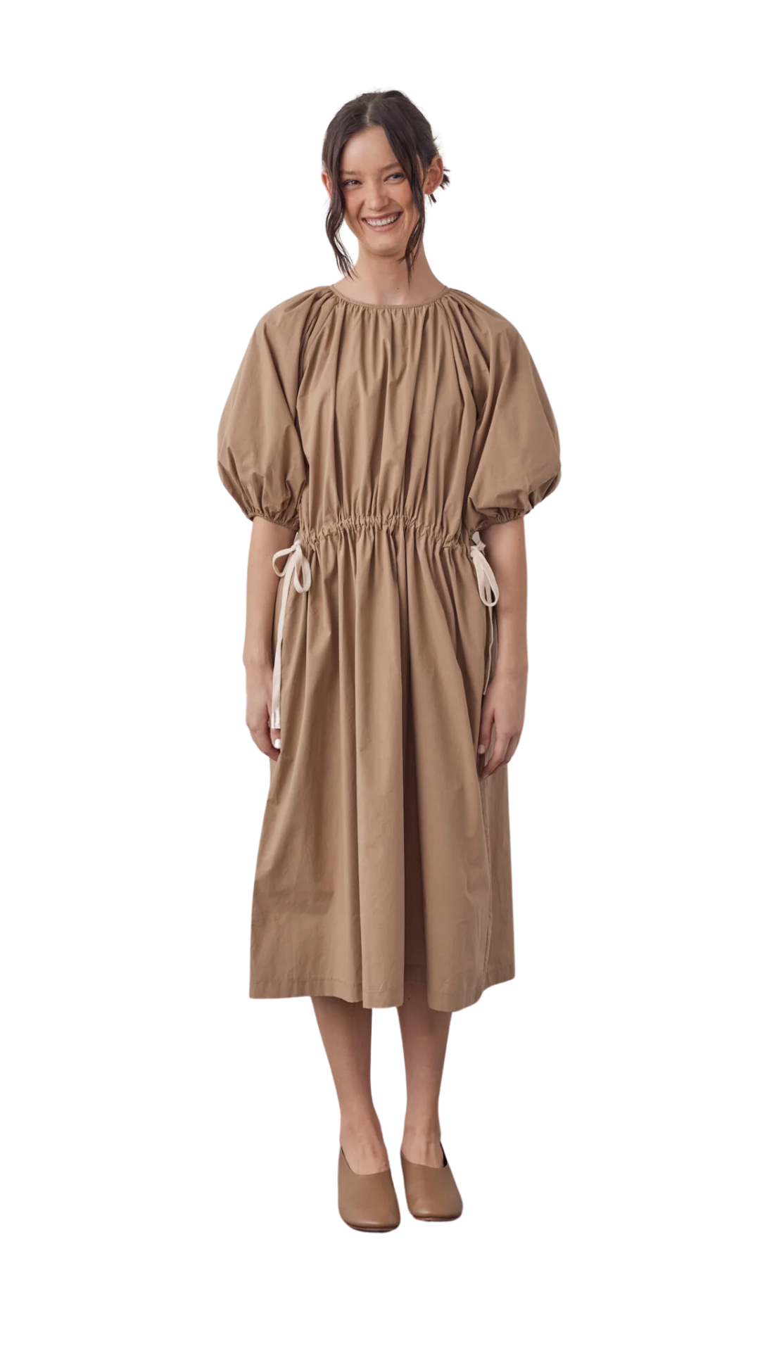 Puff Slv Walnut Dress