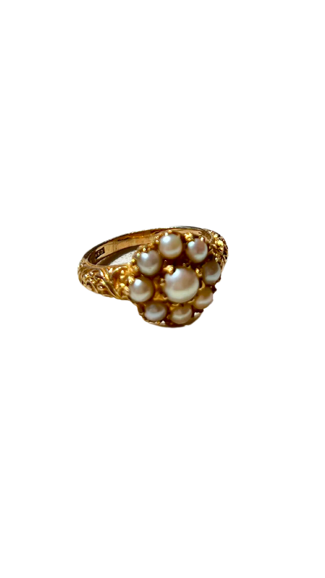 18ct Blister Pearl Ring