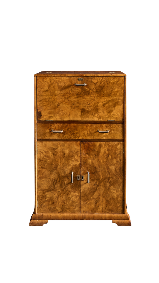 FE40 Art Deco Burl Bar