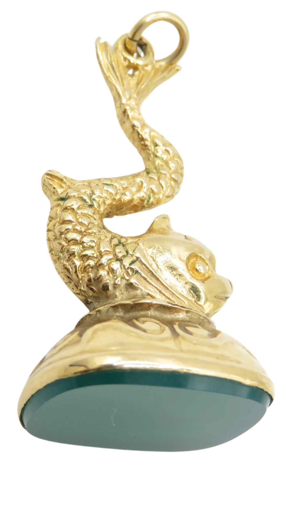 22 Chalcedony Sea Serpent Fob