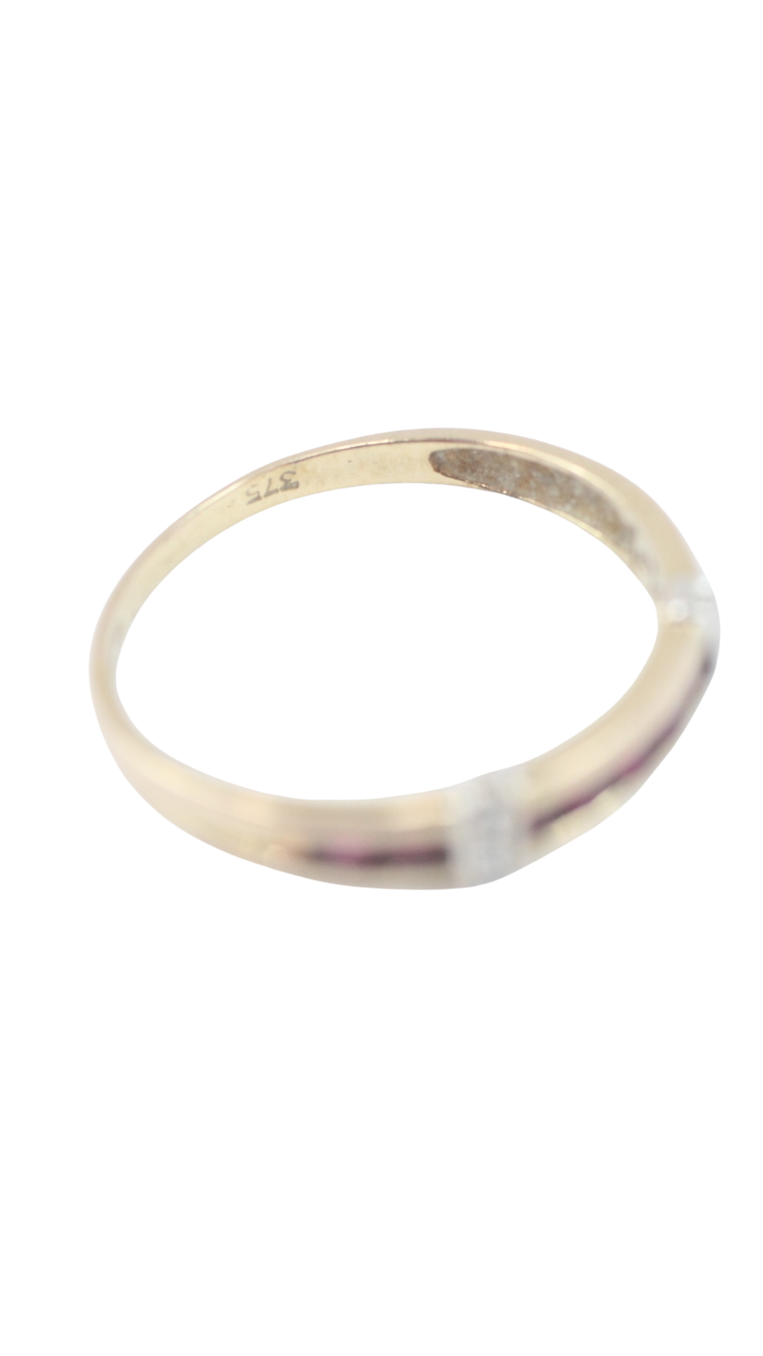 126 Ruby Diamond Half Eternity Ring