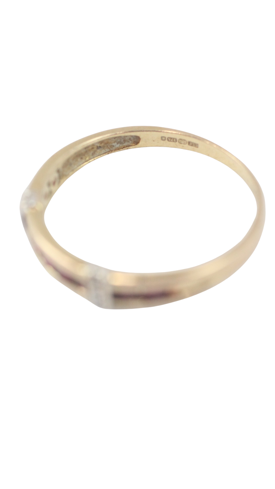 126 Ruby Diamond Half Eternity Ring