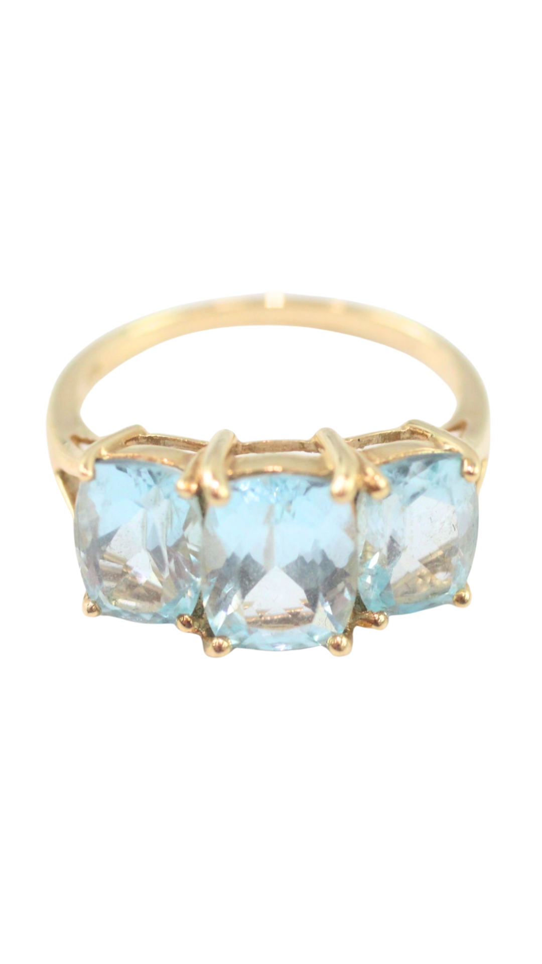184 Blue Topaz Trilogy Ring