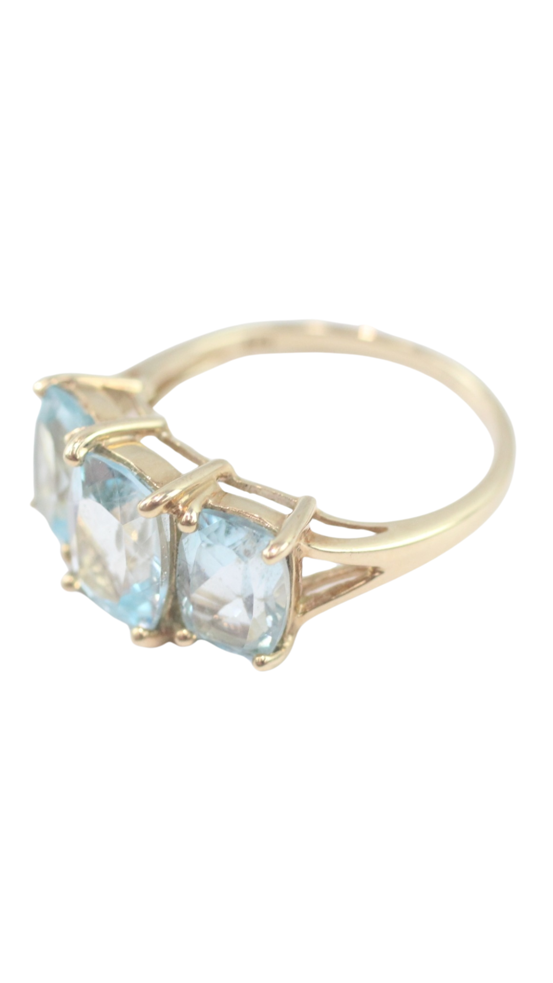 184 Blue Topaz Trilogy Ring