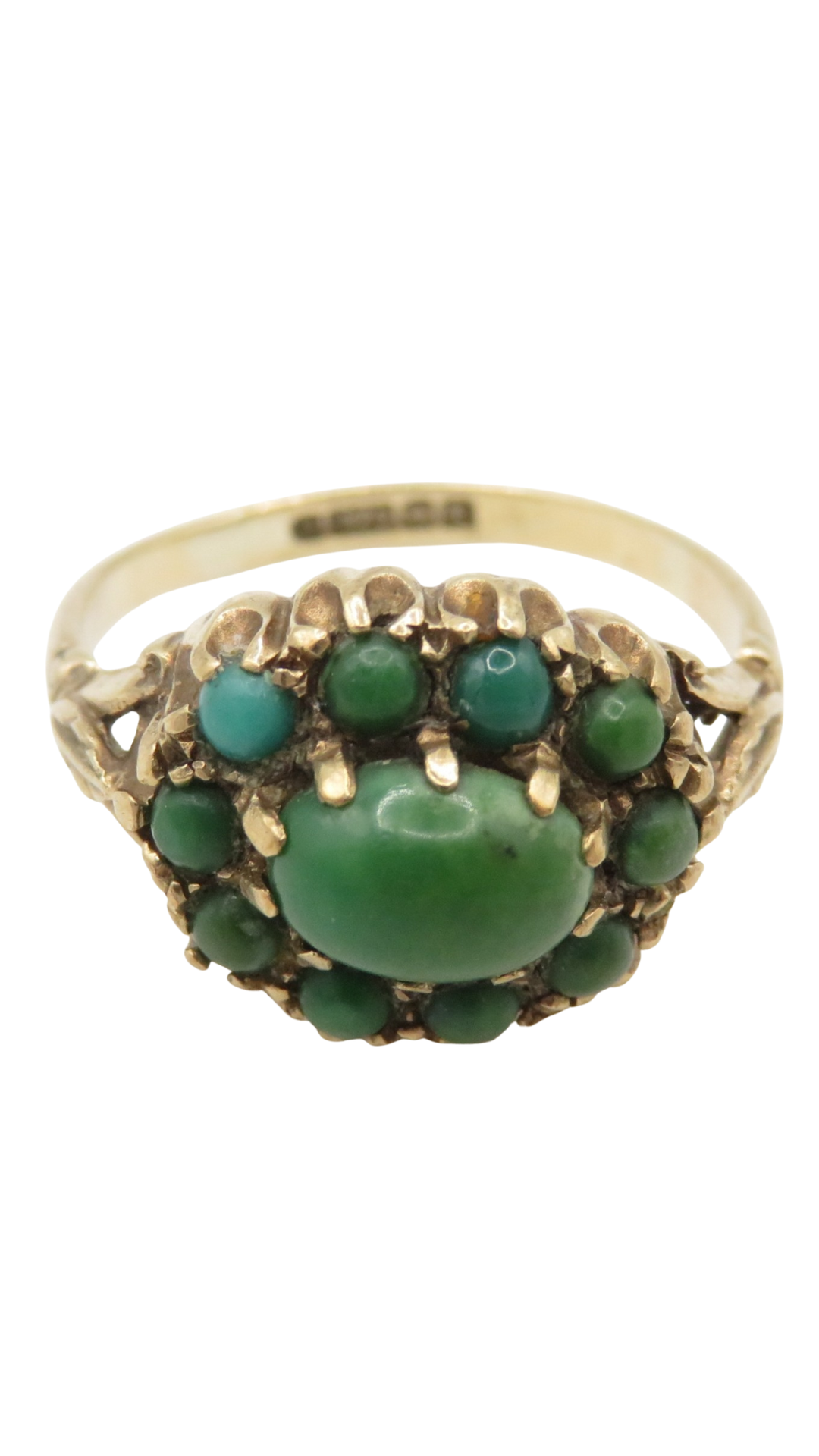 266 Turquoise Cluster Ring