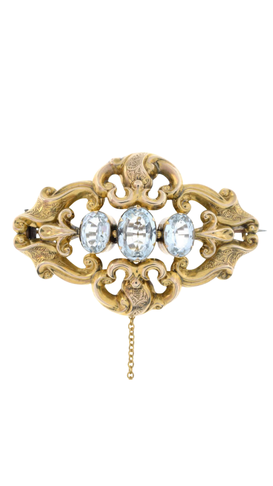 1039 Aquamarine Brooch