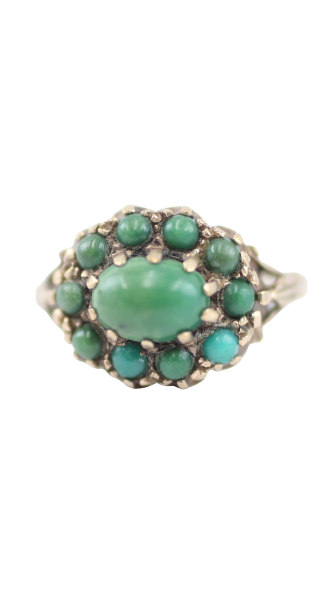 266 Turquoise Cluster Ring