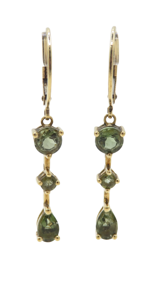 48 Moldavite Drop Earrings
