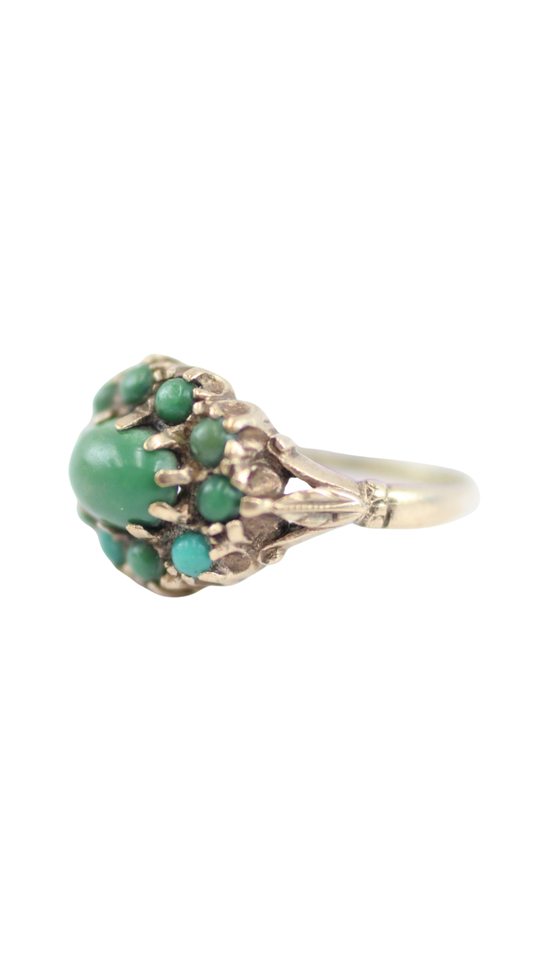 266 Turquoise Cluster Ring