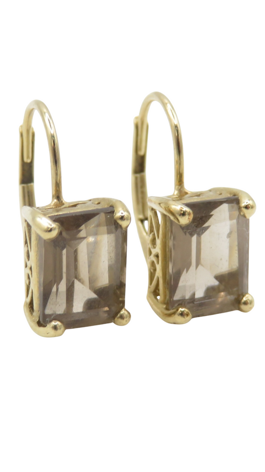 224 Smoky Quartz Drop Earrings