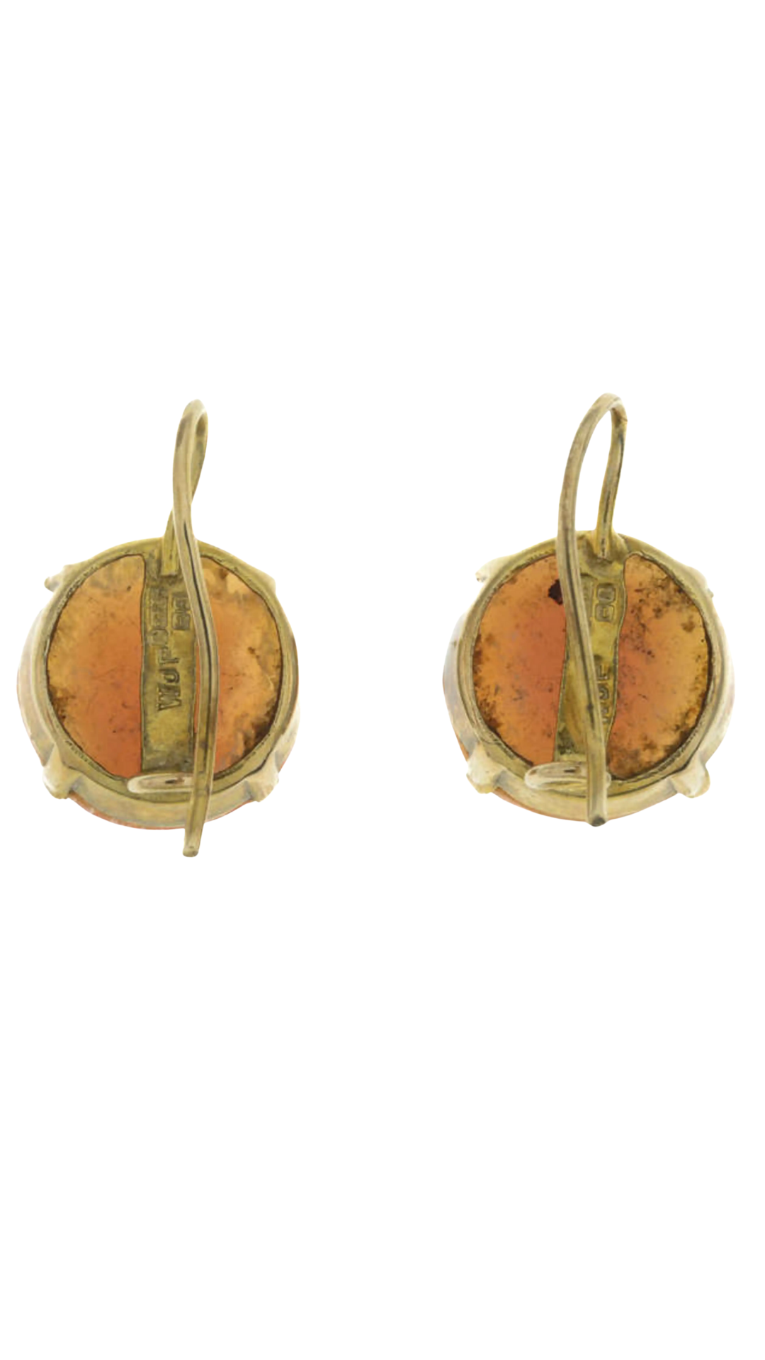 102 Gold Shell Cameo Earrings