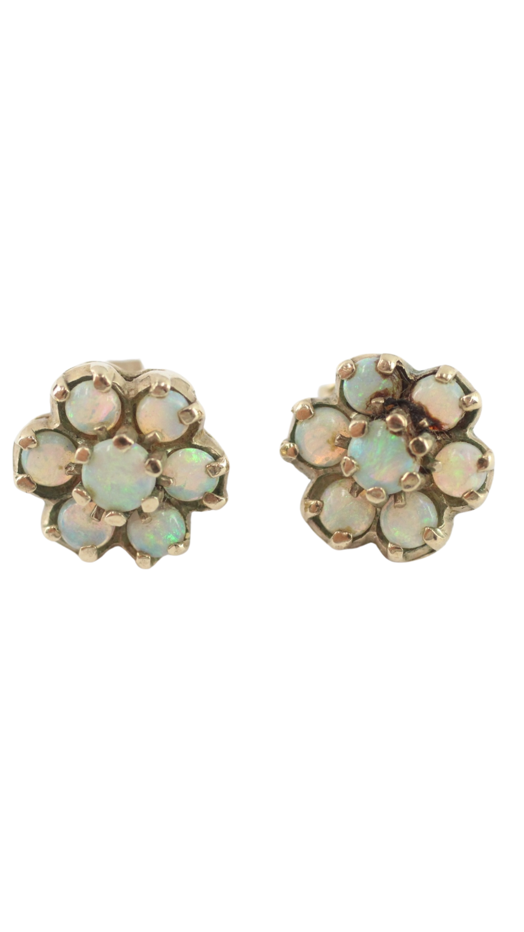 122 Opal Cluster Stud Earrings