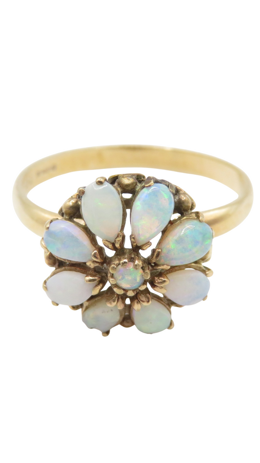 90 Opal Cluster Ring