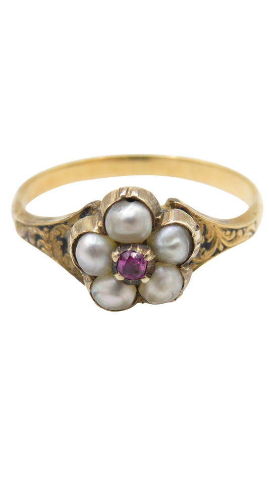 124 Ruby Pearl Ring