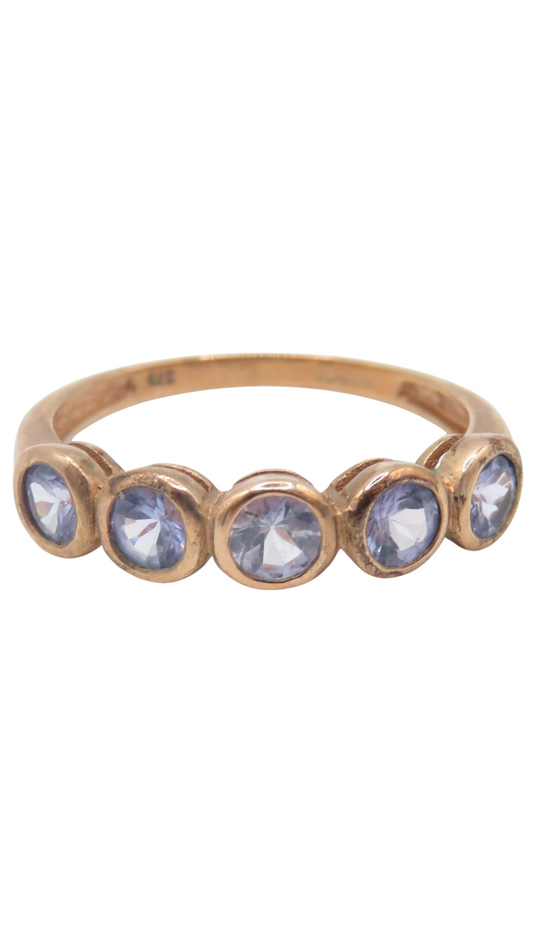 259 Tanzanite Bevel Ring