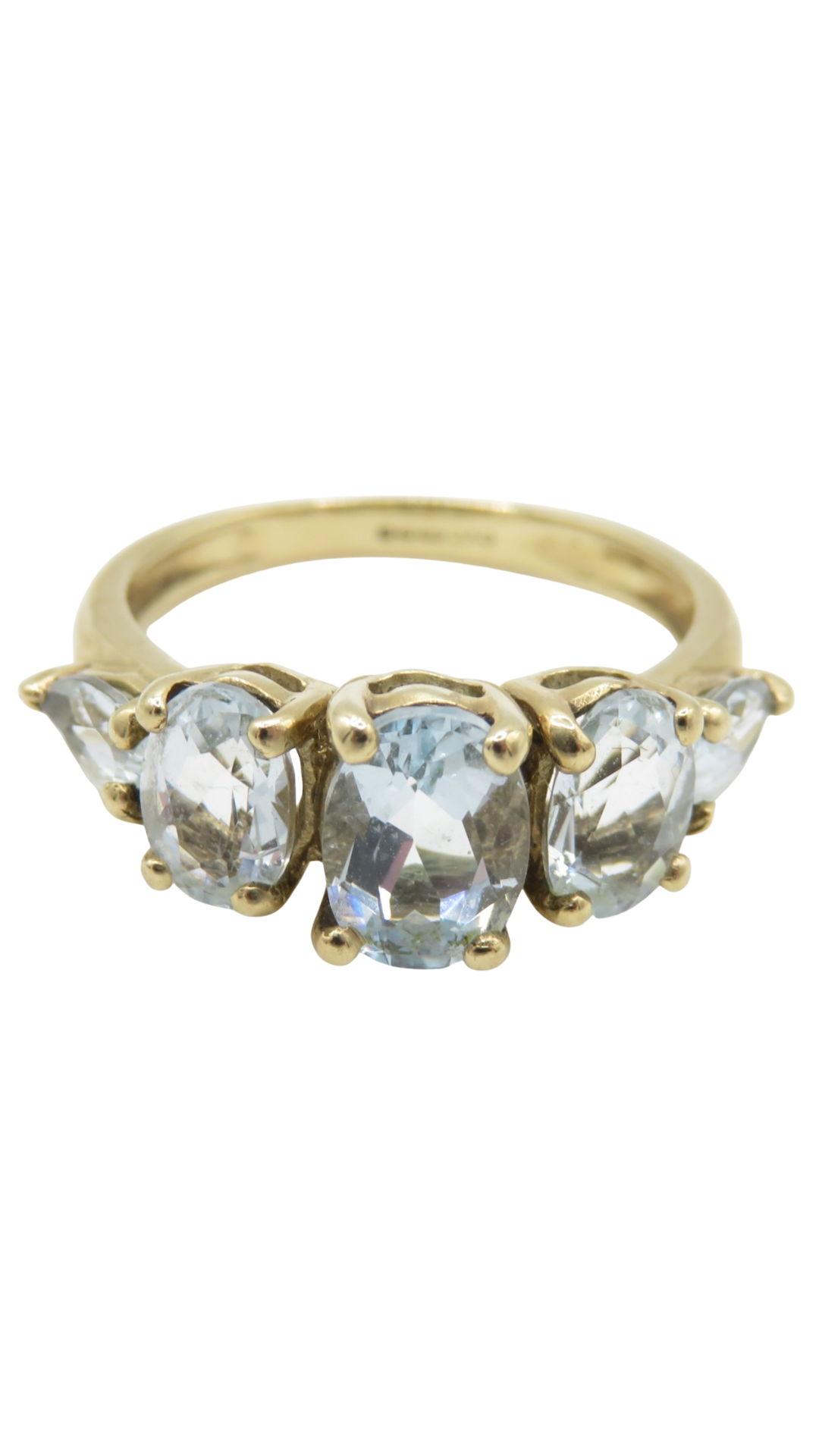 175 Aquamarine 5 Stone Ring