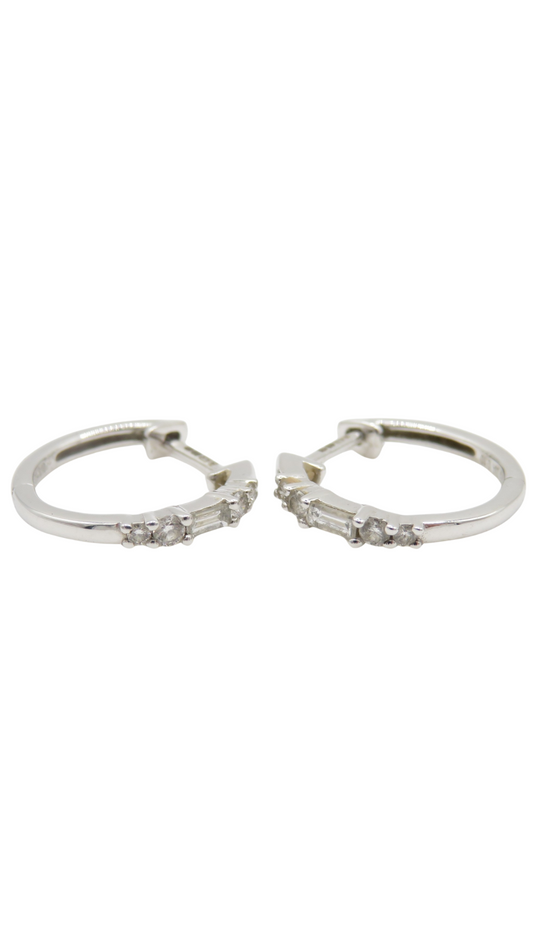 89 White Gold Diamond Hoops