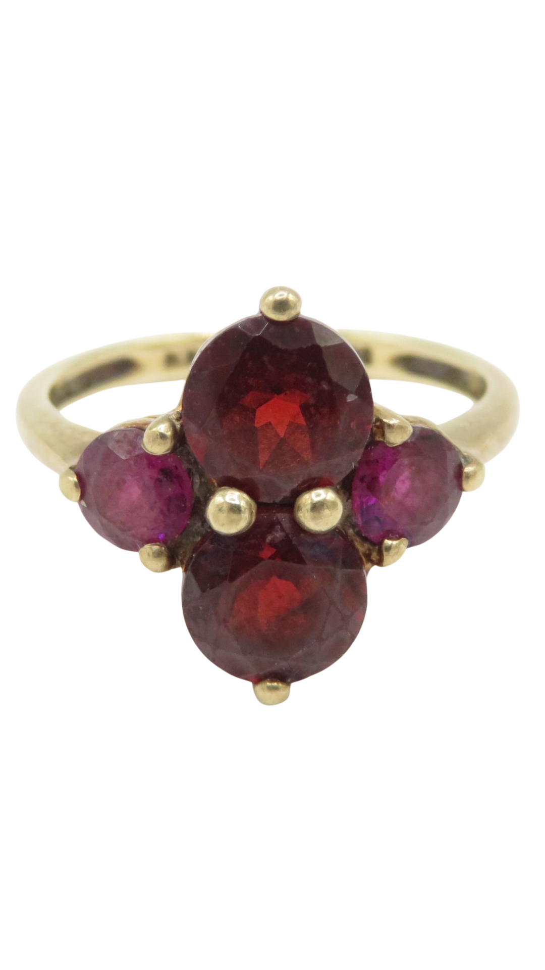 98 Amethyst Garnet Cluster Ring