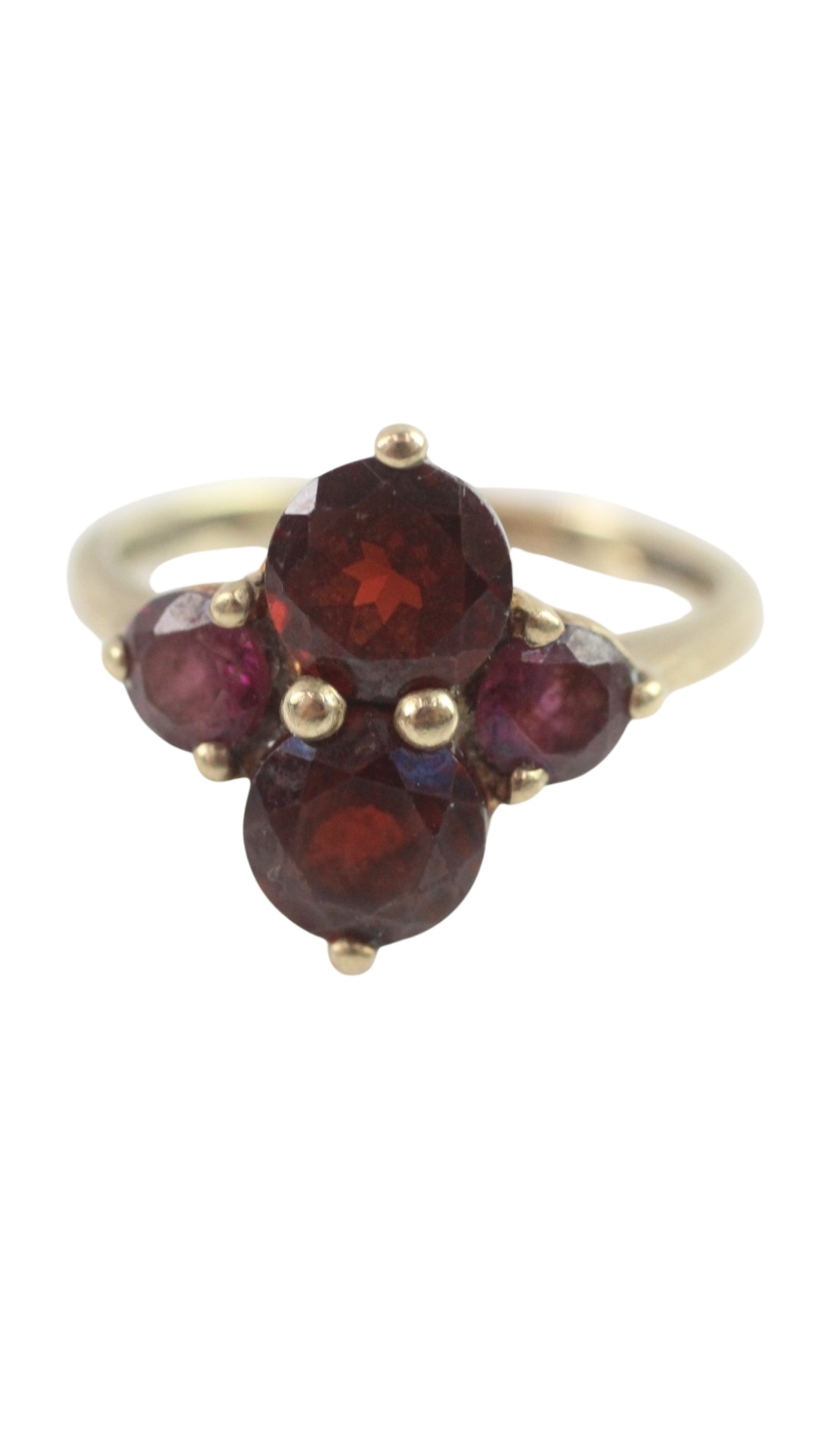 98 Amethyst Garnet Cluster Ring