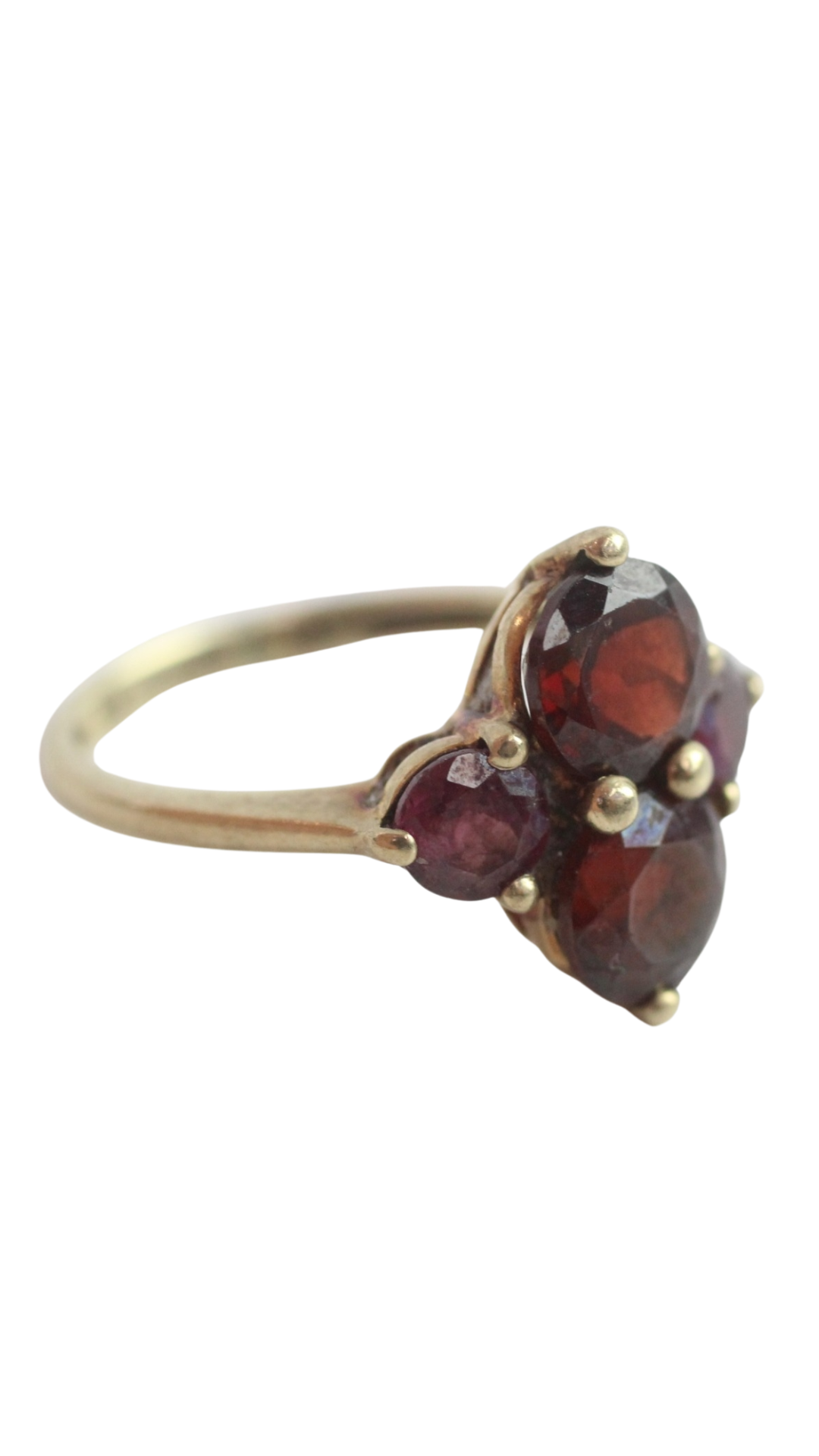 98 Amethyst Garnet Cluster Ring