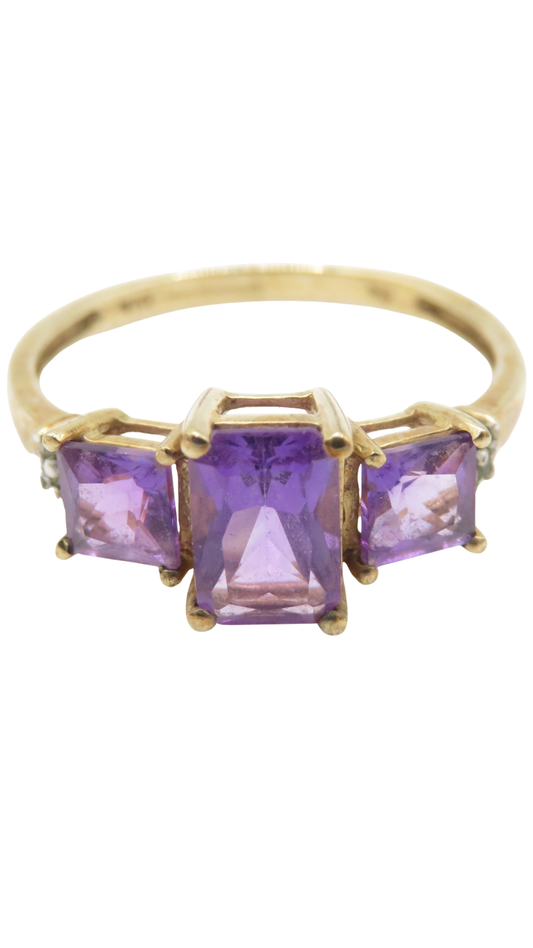 25 Amethyst & Diamond Dress Ring