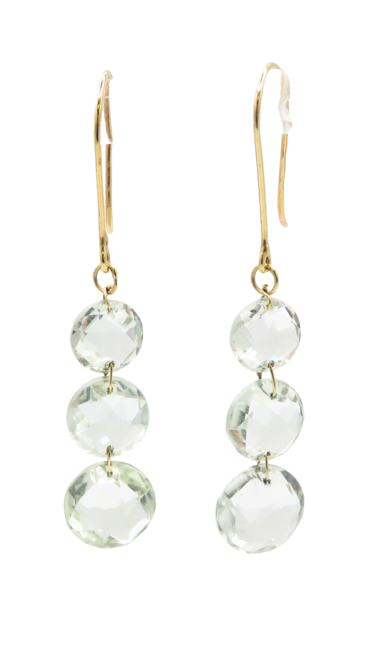 89 Prasiolite Drop Earrings