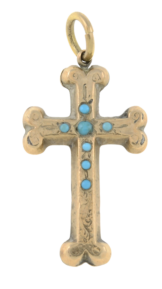 594 Turquoise Cross Pendant
