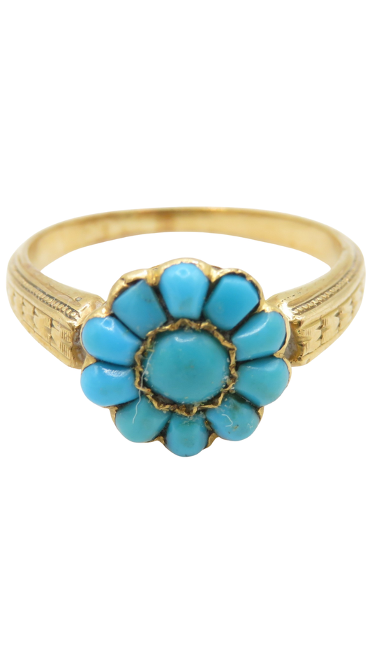 1 Turquoise Cluster Ring