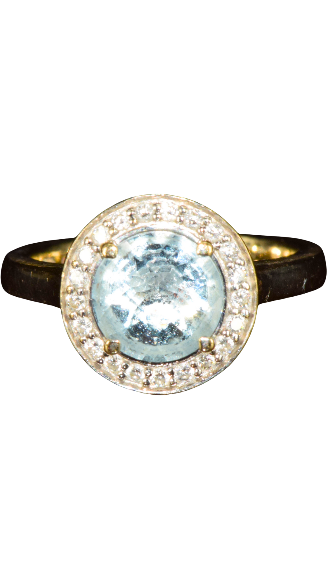 590 Aquamarine Diamond Ring