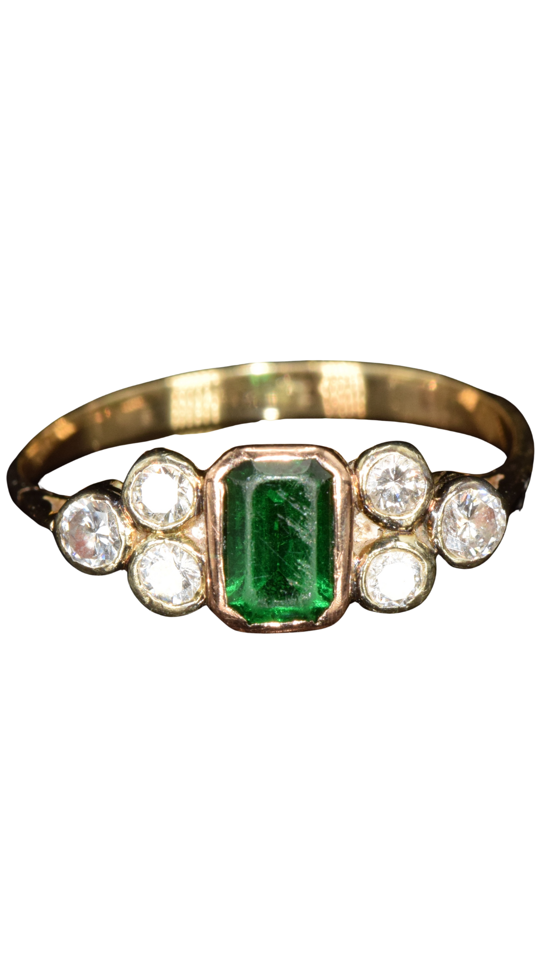 640 Emerald Diamond Ring