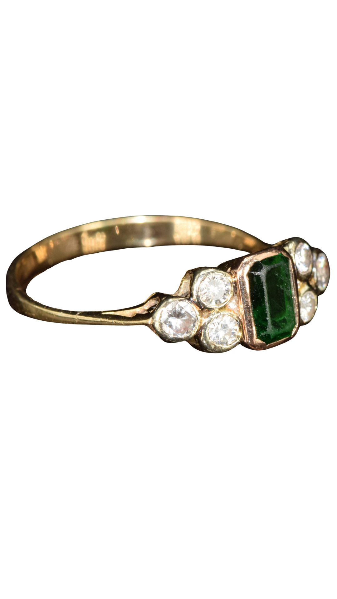 640 Emerald Diamond Ring