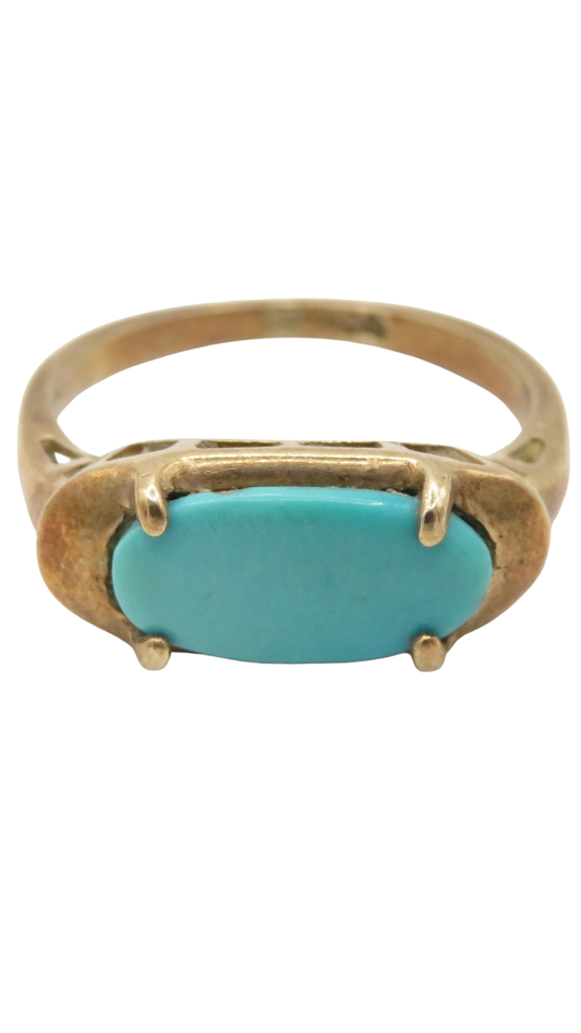 278 Vintage Turquoise Dress Ring
