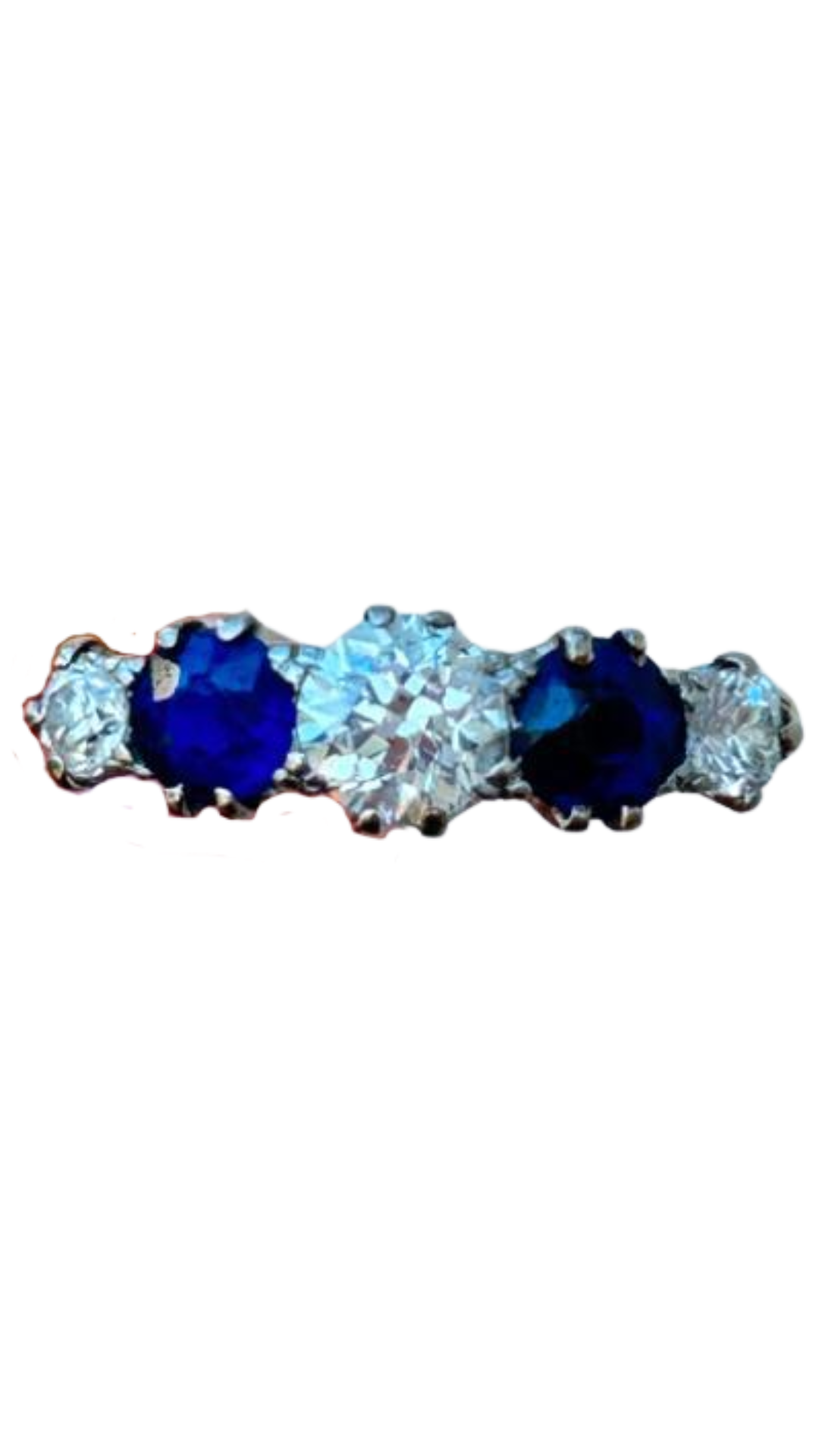 212 Art Deco Sapphire Diamond Ring