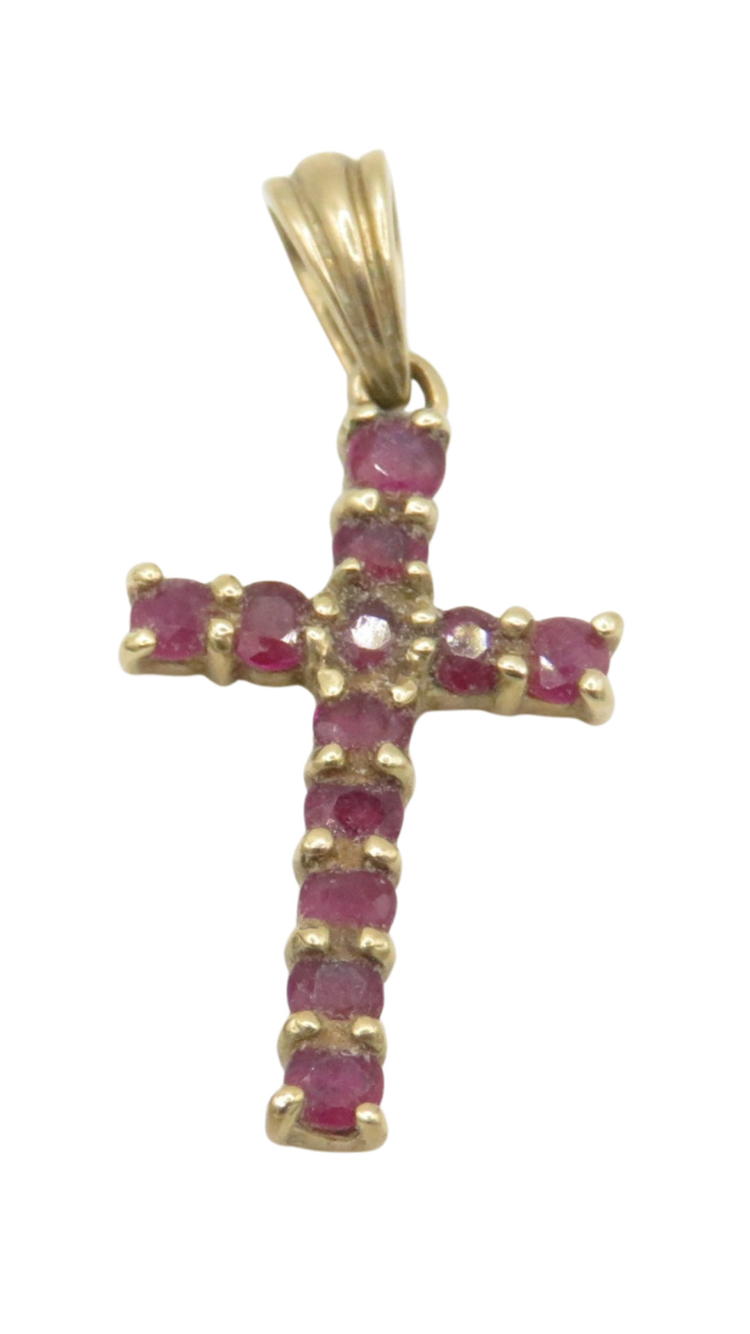 348 Ruby Cross Pendant