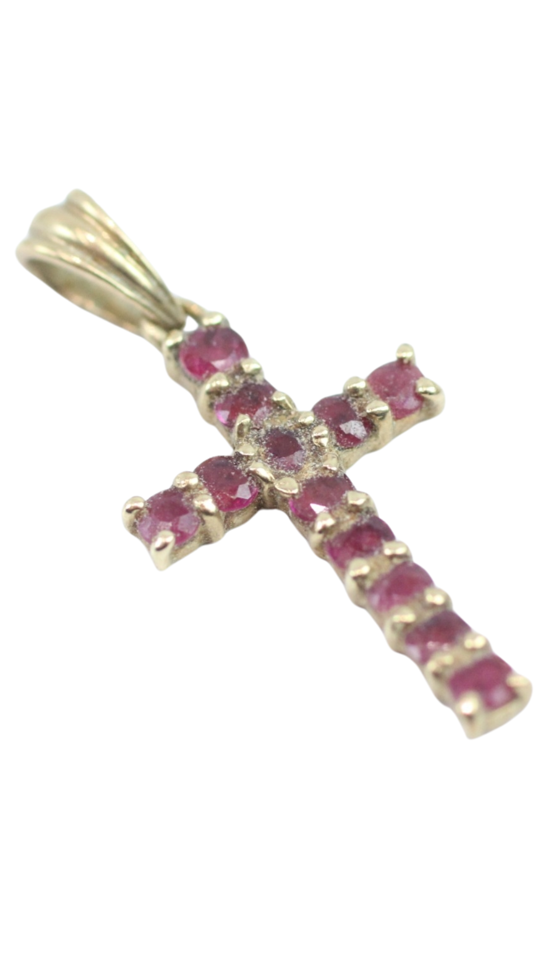 348 Ruby Cross Pendant