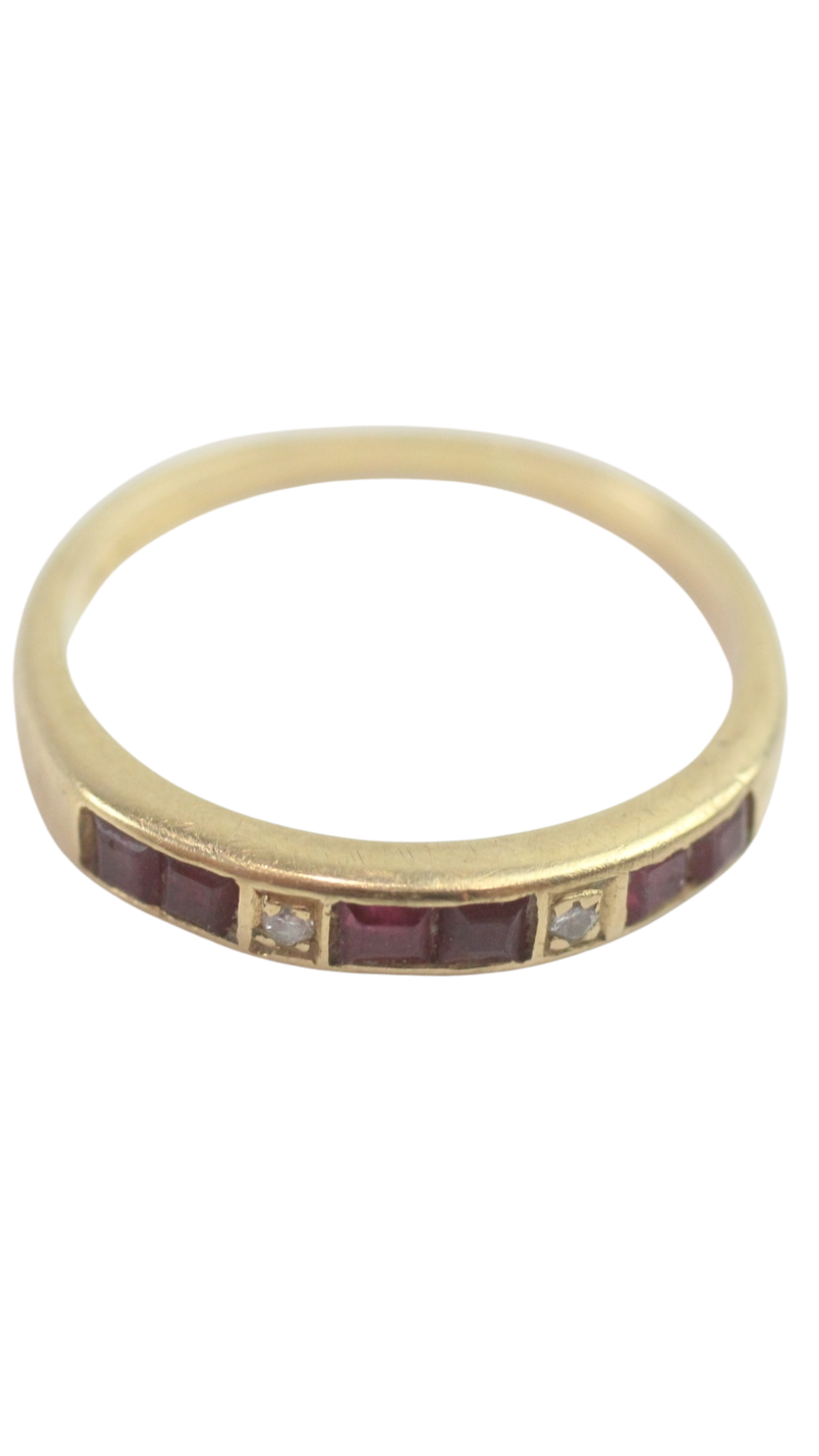 159 Ruby Diamond Channel Ring