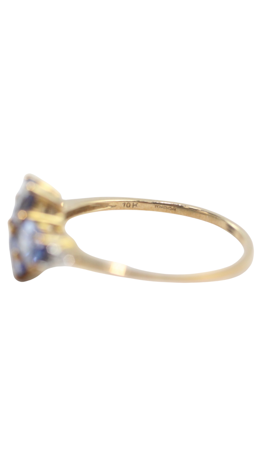 34 White & Blue Sapphire Ring