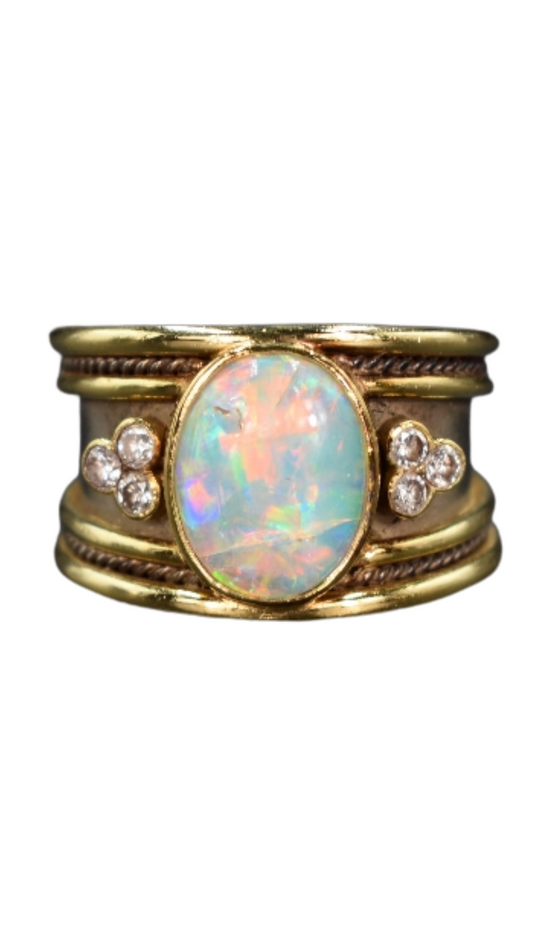 832 Opal Band Ring